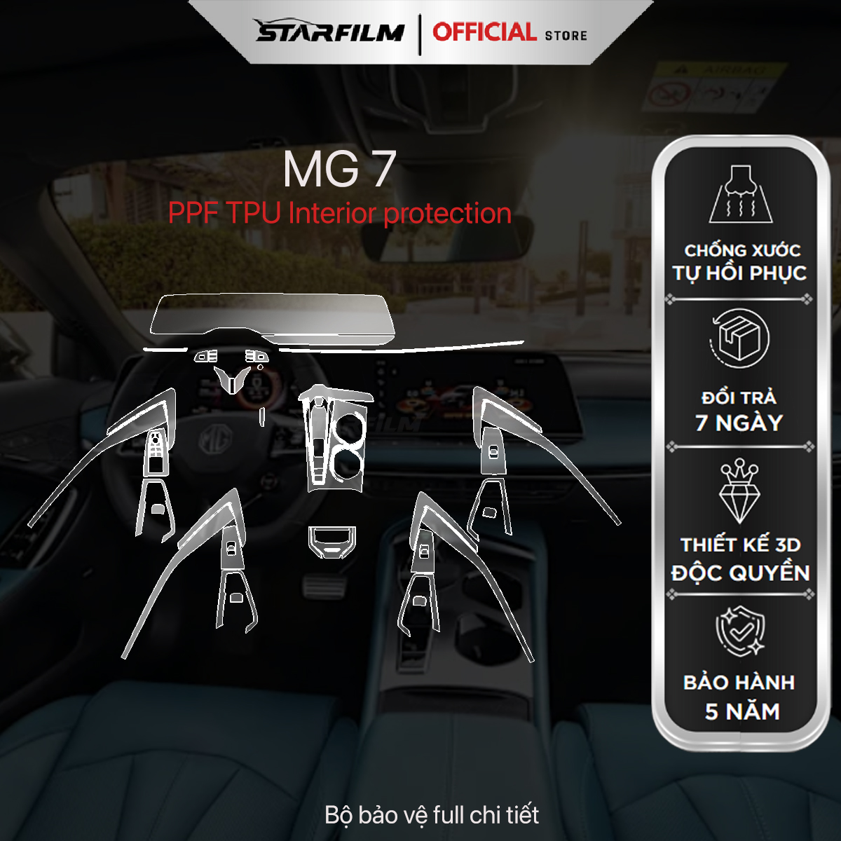 MG7 PPF TPU chống xước tự hồi phục STARFILM
